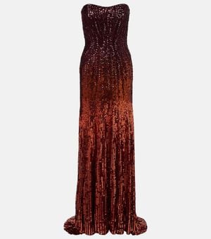 Jenny Packham Lior Embellished Corset Gown - Purple