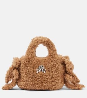 Simone Rocha Teddy Fabric Tote Bag - Brown