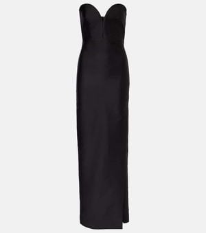 Roland Mouret Strapless Taffeta Gown - Black