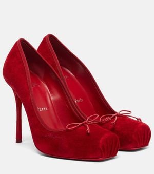 Christian Louboutin Pumps Cassia Nodo 100 Aus Veloursleder - Rot