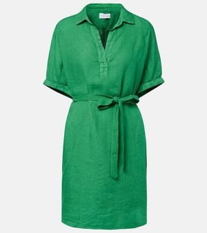 Velvet Minikleid Stella Aus Leinen - Grün