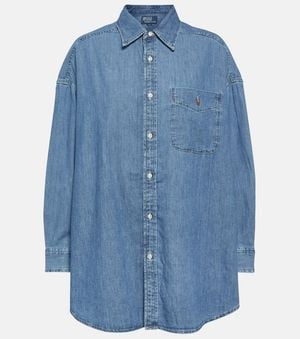 Polo Ralph Lauren Denim Oversized Shirt For - Blue