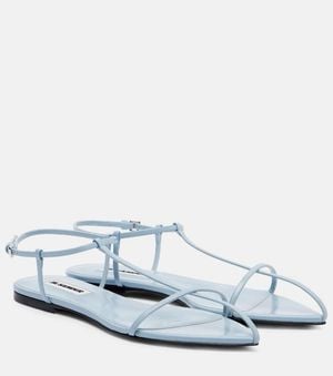 Jil Sander Cage Leather Sandals - White