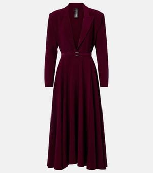 Norma Kamali Belted Midi Dress - Purple