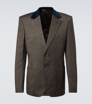 Wales Bonner Blazer Alto Aus Einem Wollgemisch - Schwarz