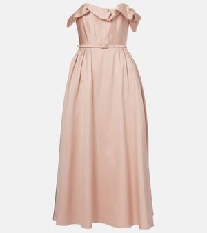 Roland Mouret Strapless Ruffled Midi Dress - Pink