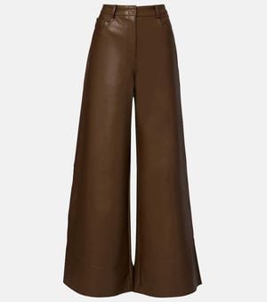 Norma Kamali Pantalon Ample Elephant A Taille Haute - Marron