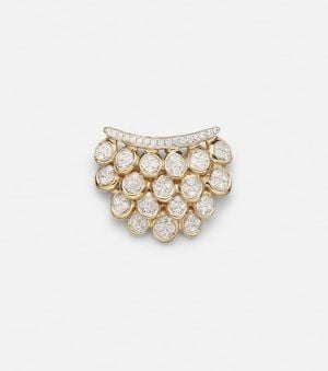 Rainbow K Blossom 14Kt Single Earring With Diamonds - White