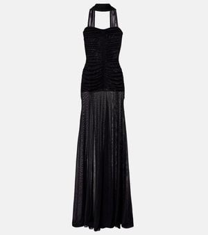 Bananhot Ross Ruched Jersey Maxi Dress - Black