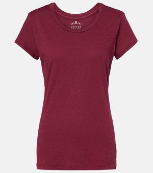 Velvet Odelia Cotton Jersey T-Shirt - Red