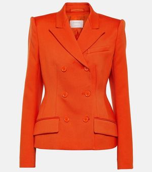 Sportmax Cablo Cotton-Blend Blazer - Orange
