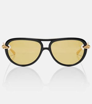 Bottega Veneta Bv1418S Pilot Sonnenbrille - Braun