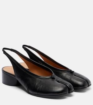 Maison Margiela Ballerines Slingback Tabi En Cuir - Noir