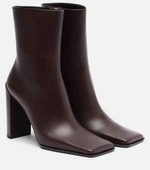 Alaïa Ankle Boots Aus Leder - Braun