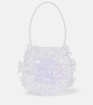 SUSAN FANG Floral-Applique Tpu Shoulder Bag - White