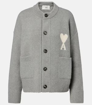 Ami Paris Cardigan Ami De Cour - Grau