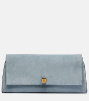 KHAITE Clutch Audrey Aus Veloursleder - Blau