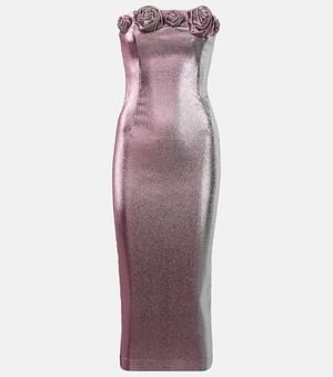 Area Midikleid Aus Lame - Lila