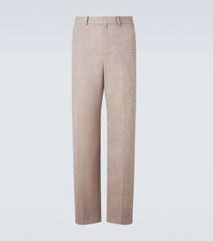 Saint Laurent Pantalon De Costume En Laine - Neutre