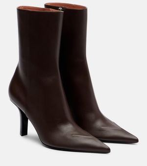 AMINA MUADDI Ankle Boots Christine 80 Aus Leder - Braun