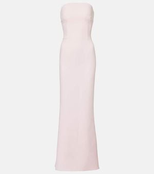Safiyaa Sofie Embellished Crepe Bustier Gown - Pink