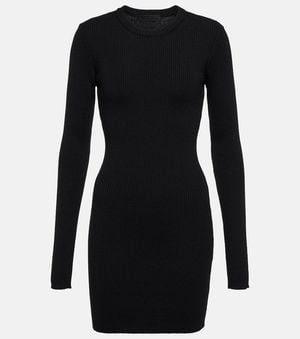 Wardrobe NYC Rib-Knit Wool Minidress - Black