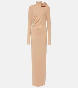 Magda Butrym Floral-Applique Gown - Natural