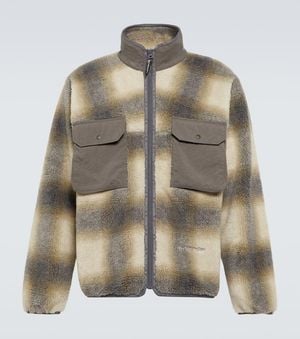 and wander Checked Fleece Jacket - Natural