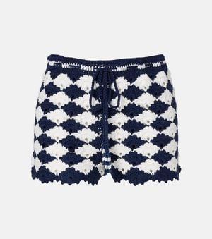 FARM Rio Shorts Aus Haekelstrick - Blau