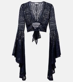 Alexandra Miro Top Talia Aus Spitze - Blau