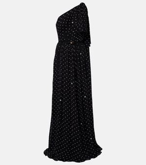 Elie Saab One-Shoulder-Robe - Schwarz