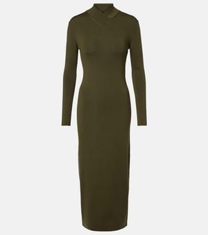 Tom Ford Knitted Wool Midi Dress - Green