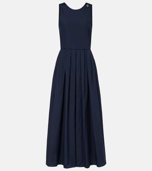 Max Mara Ussita Cotton Poplin Midi Dress - Blue