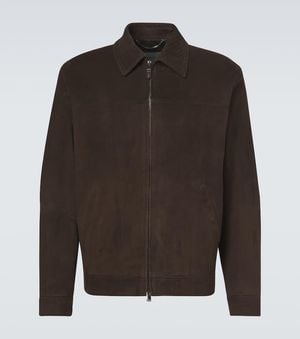 Canali Blouson Aus Veloursleder - Braun