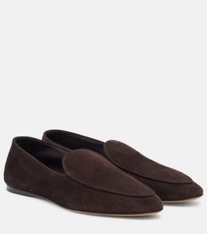 The Row Awar Suede Loafers - Brown