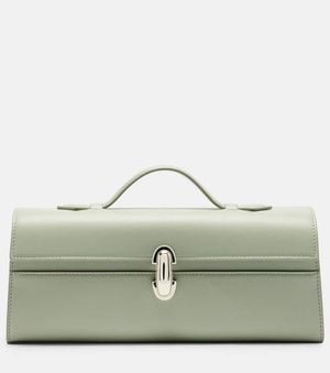 SAVETTE Tote Bag Slim Symmetry Aus Leder - Grün