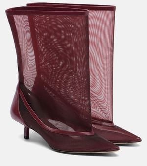Jacquemus Ankle Boots Tourni Aus Mesh - Lila