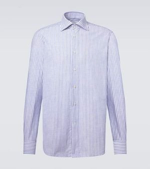 Kiton Striped Cotton Shirt - Blue