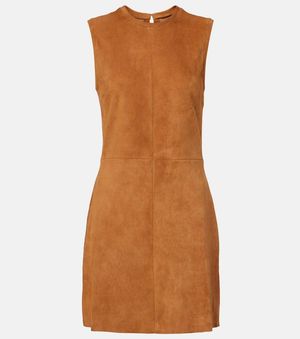 Stouls Minikleid Dollie Aus Veloursleder - Braun