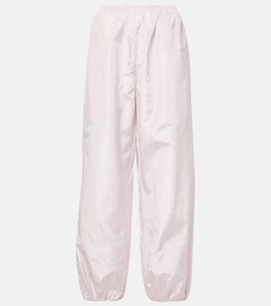 Alaïa Balloon Silk Wide-Leg Trousers - Pink