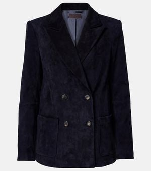 Stouls Blazer Cruzado De Ante - Azul