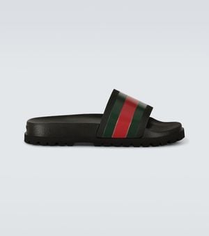 Gucci Web Slide - Schwarz