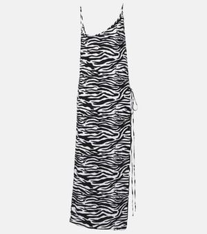 The Attico Zebra Print Mini Dress - White