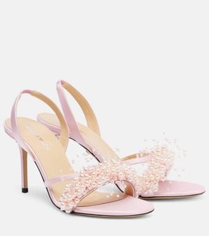 Mach & Mach Sandalen Floating Pearl 85 Aus Satin - Pink
