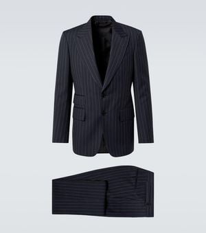 Tom Ford Pinstripe Wool And Mohair Suit - Blue
