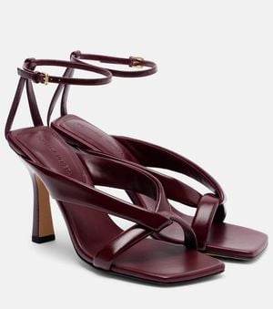 Bottega Veneta Riva Padded Leather Sandals - Red
