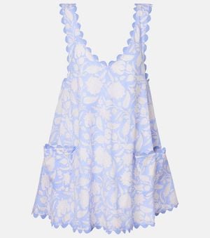 Juliet Dunn Minikleid Aus Baumwolle - Blau