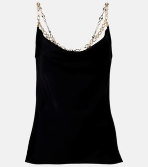 Rabanne Chain-Detail Top - Black