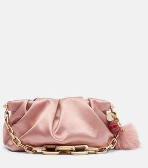 Christian Louboutin Schultertasche Eva Small Aus Satin - Pink