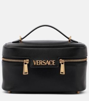 Versace Schultertasche Tag Small Aus Leder - Schwarz